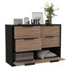 Cómoda TuHome Kaia 4 Cajones Wengue/Miel