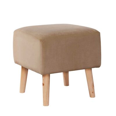 Pouf Latam Home Burdeos Tela Velvet Beige