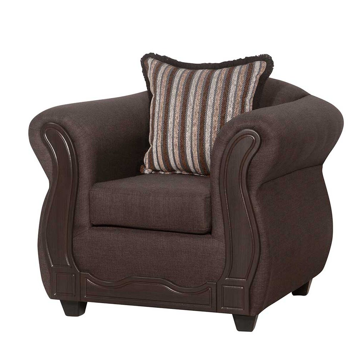 Juego de Living Black Factory Sofia 6 Cuerpos Café