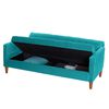 Futón Latam Home Genova Velvet 3 Cuerpos Turquesa