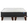 Cama Europea Flex Base Dividida 2 Plazas Flat Therapedic Plus