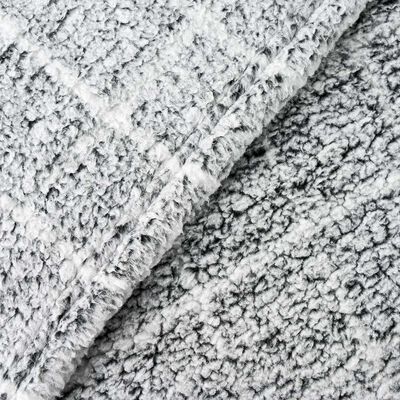 Imagen 2 del producto Frazada American Family Sherpa King Cuadros Gris