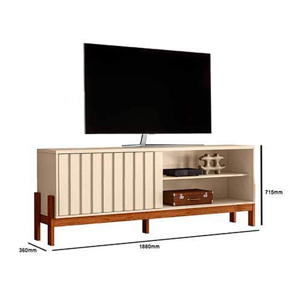 Rack TV Yardas Aurora Hasta 75" Off Whit
