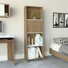 Biblioteca Note 1,60 Cm  2 Puertas - Blanco Hg / Miel