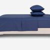 Juego de Sábanas Rosen 144 Hilos King Polycotton Lisa Azul