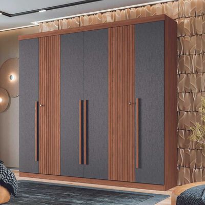 Imagen 1 del producto Clóset Onessta Buriti 6 Puertas 4 Cajones Jatoba Grafito