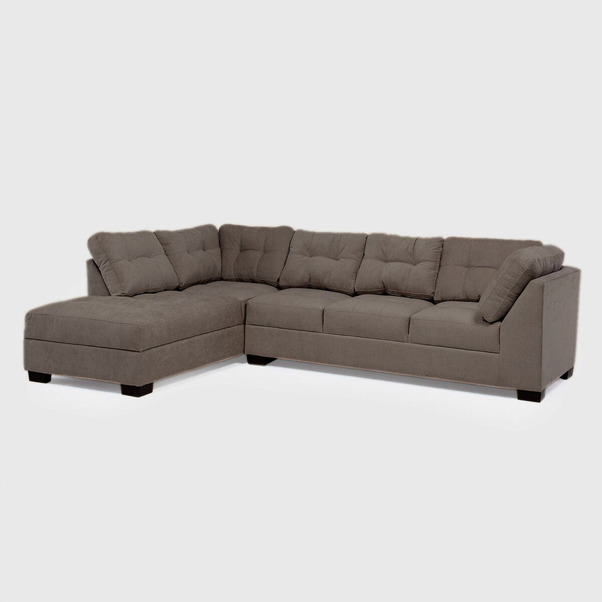 Seccional Izquierdo Muebles MPR Edimburgo 5 Cuerpos Caf&eacute;
