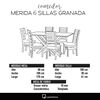 Juego de Comedor Latam Home Merida 6 Sillas Negro
