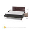 Cama Europea CIC King Ortopedic Advance + Respaldo Enio + 2 Veladores