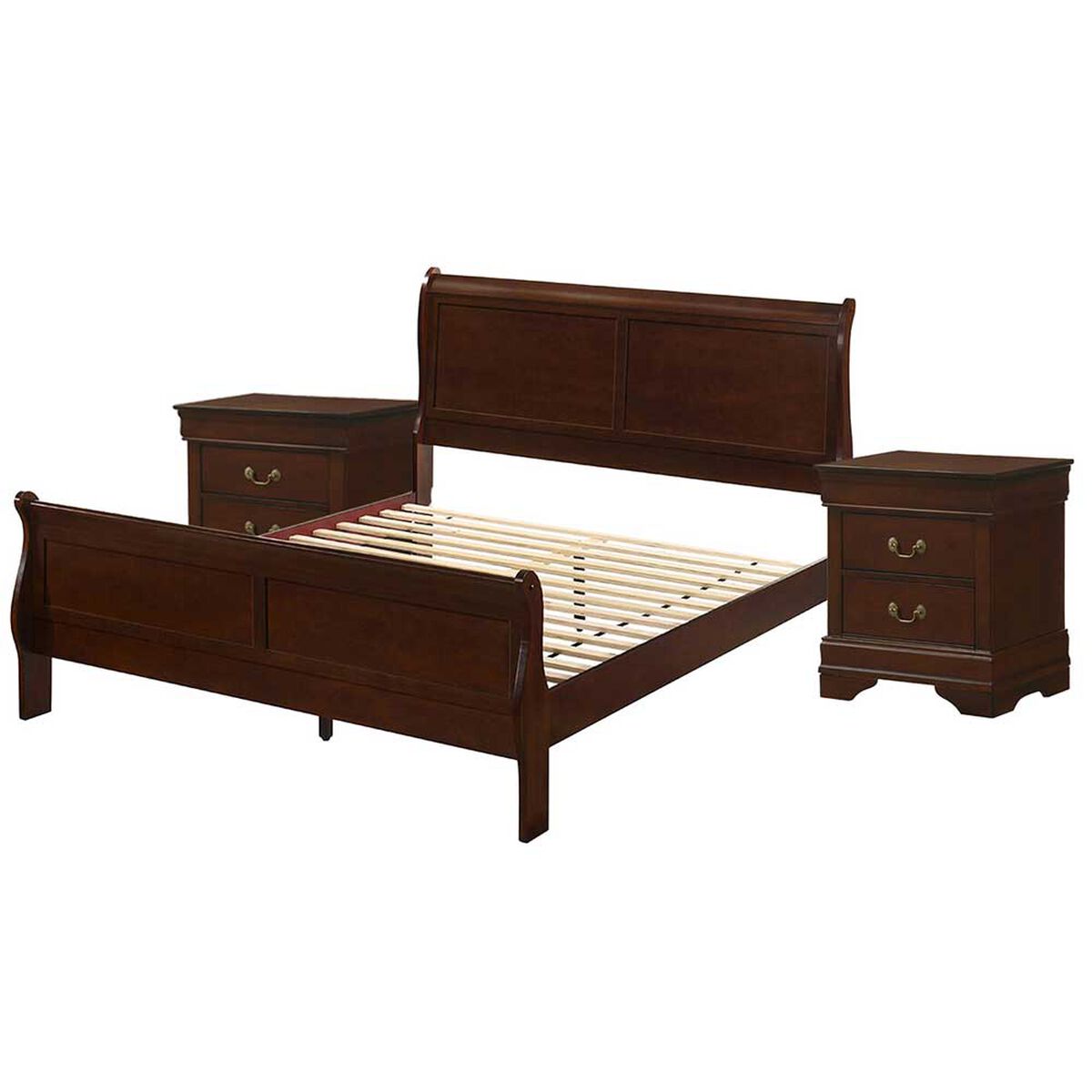 Combo Marquesa Dreams 2 Plazas Cambridge + 2 Veladores 2 Cajones