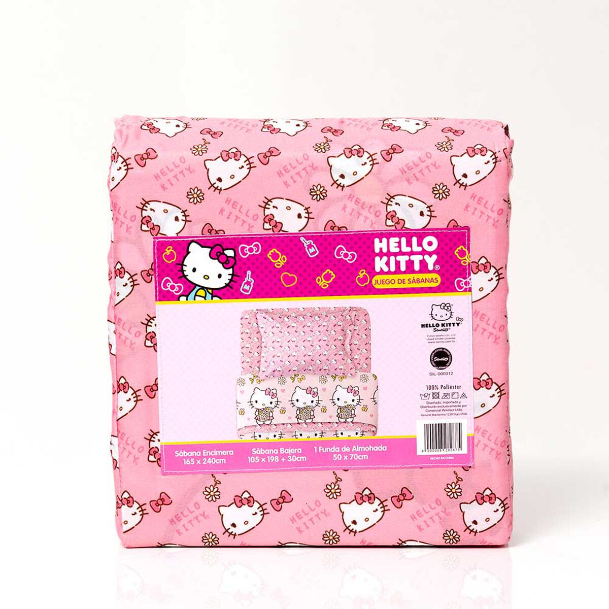 Juego de S&aacute;banas Infantil Sanrio-Hello Kitty 1.5 Plazas Margari