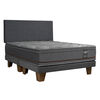 Cama Europea Celta Base Dividida S&uacute;per King Copper Black + Respaldo