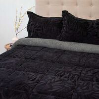 Cubrecama Doral King Negro Outboss Sherpa