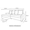 Seccional Izquierdo Living Factory Montreal 4 Cuerpos Beige