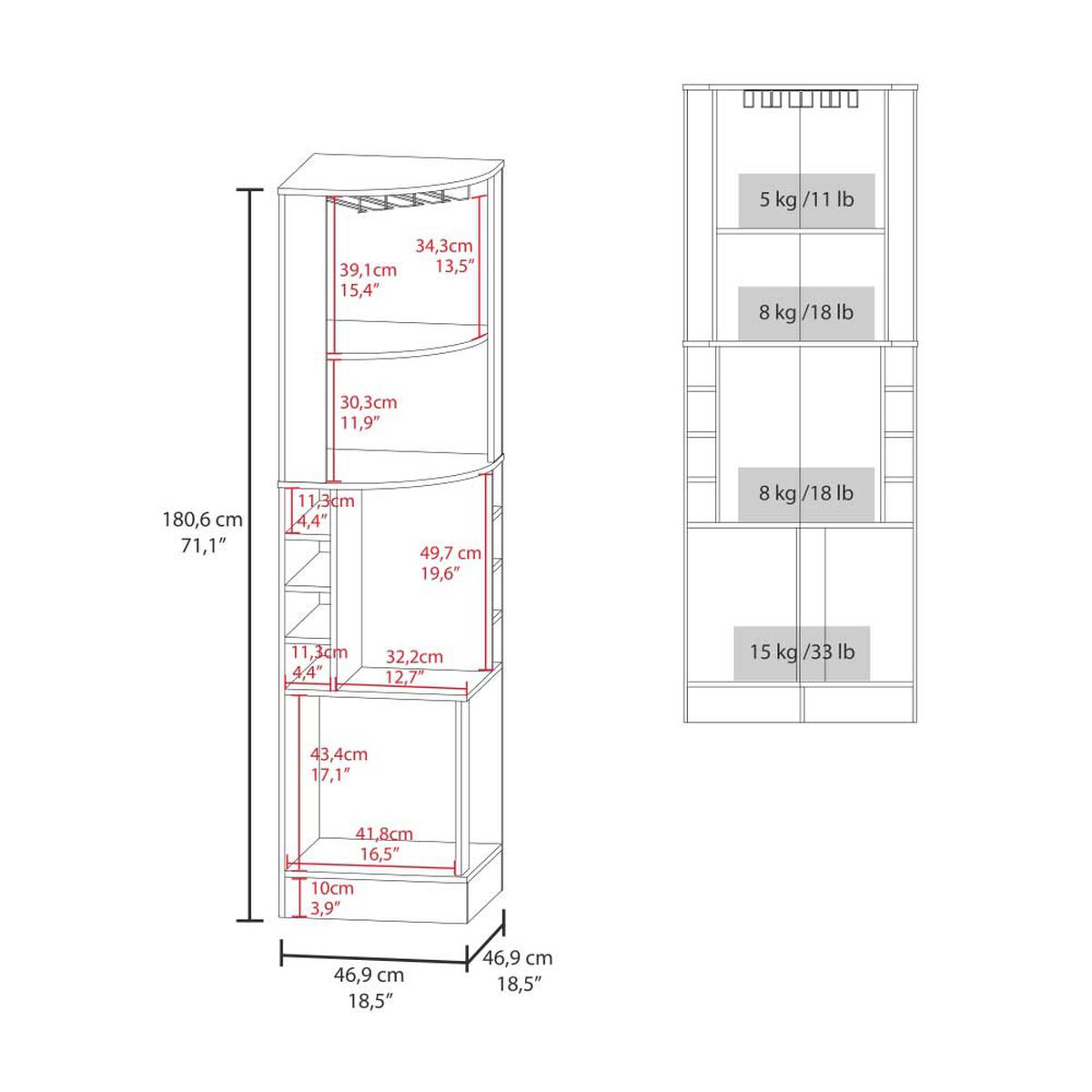 Bar Tuhome Beijing 2 Puertas  Caj&oacute;n Duna Blanco