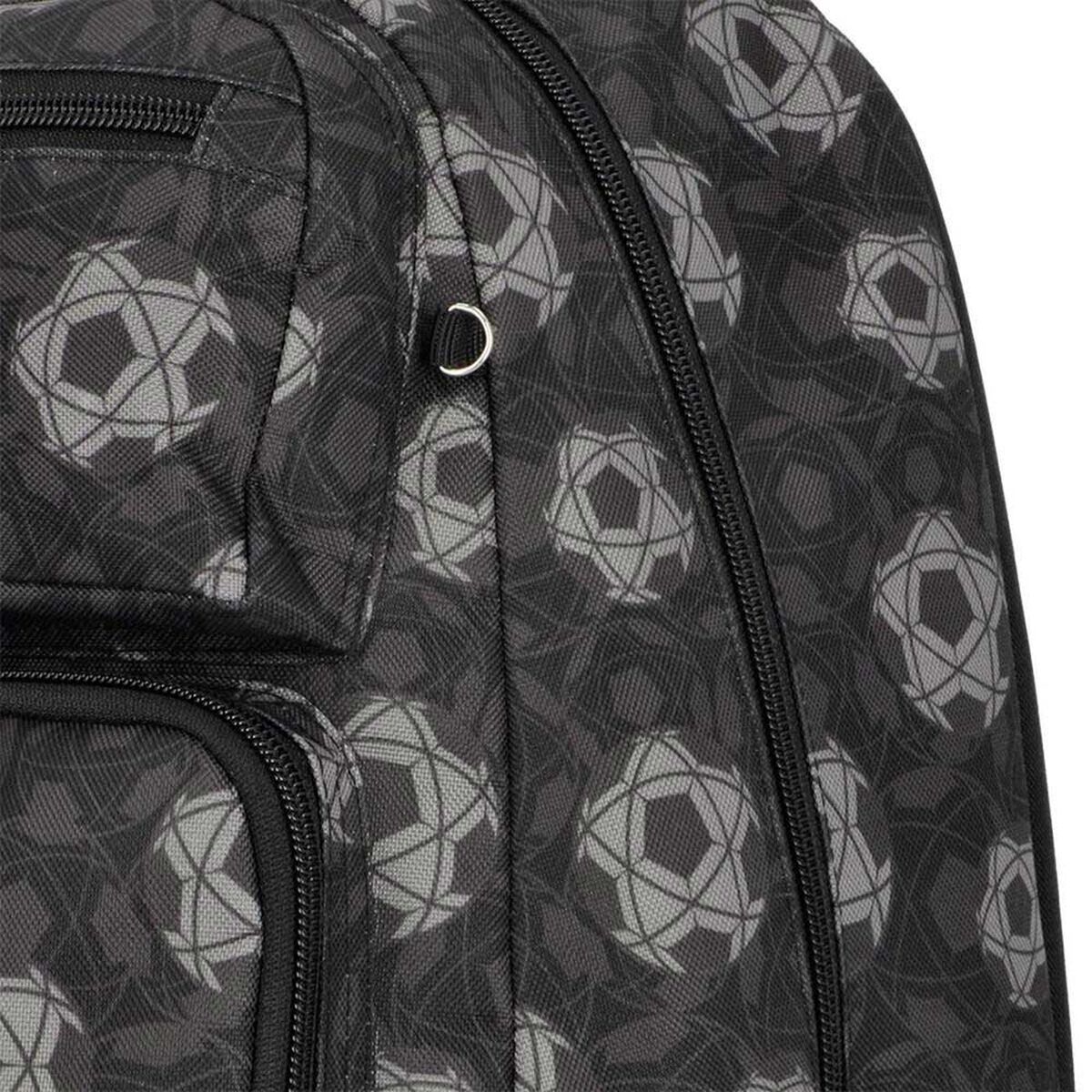 Pack Mochila con ruedas Xtrem Run 5XT F&uacute;tbol Negro