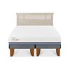 Cama Europea CIC Base Dividida 2 Plazas Excellence Plus + Respaldo Dublin Alpino