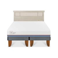 Cama Europea CIC Base Dividida 2 Plazas Excellence Plus + Respaldo Dublin Alpino