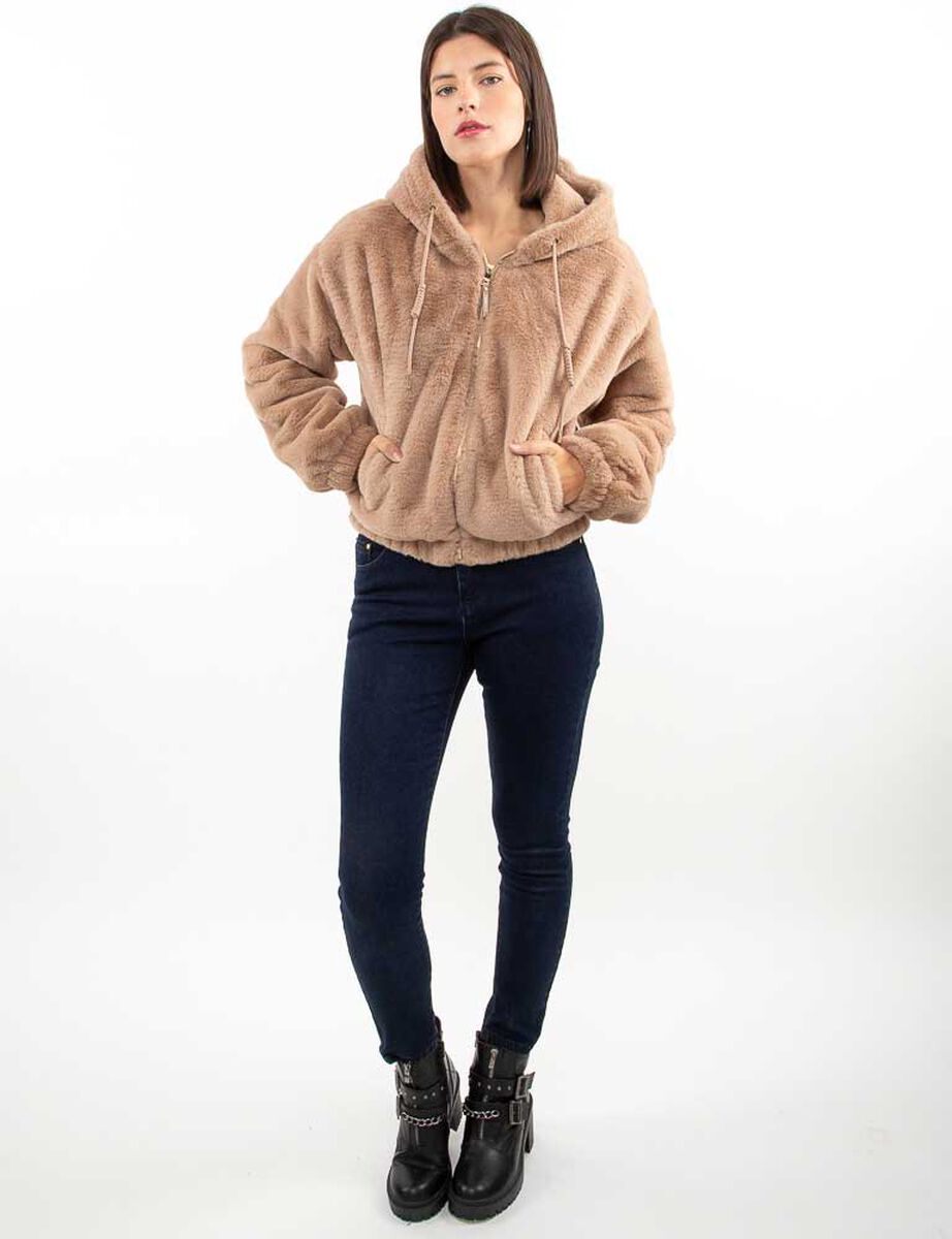 Chaqueta Crop Terciopelo Plush Mujer Fiorucci