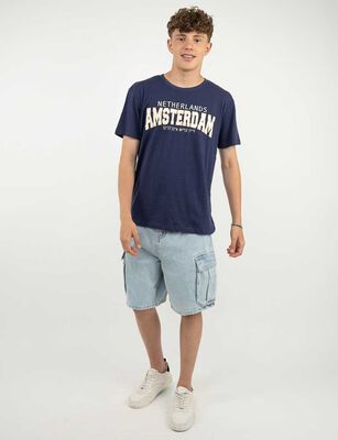 Imagen 2 del producto Polera Manga Corta Hombre Icono Azul, Blanco, Ecru, Gris, Negro