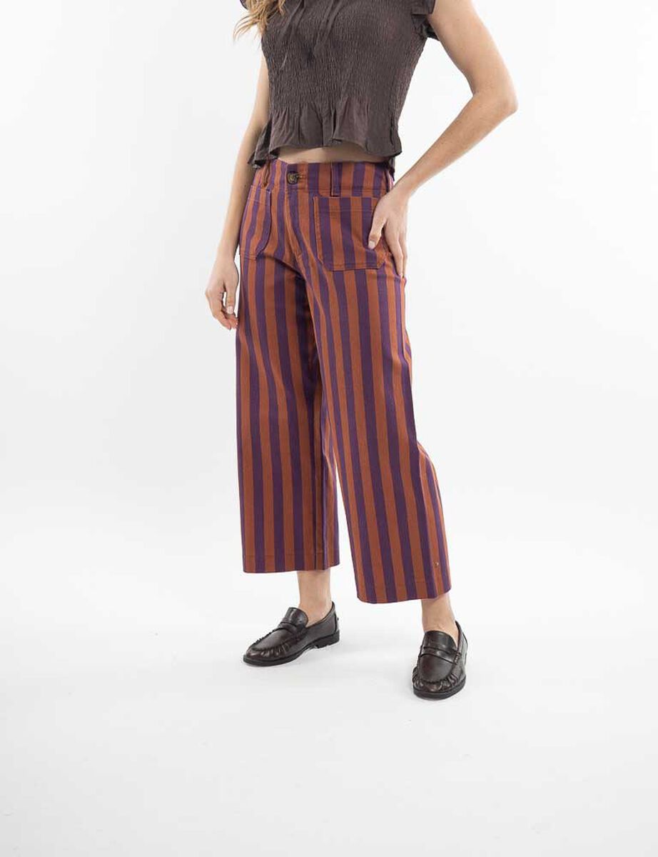 Pantal&oacute;n Rayas Culotte Mujer Zibel