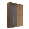 Clóset Onessta Buriti 4 Puertas 2 Cajones Jatoba Grafito