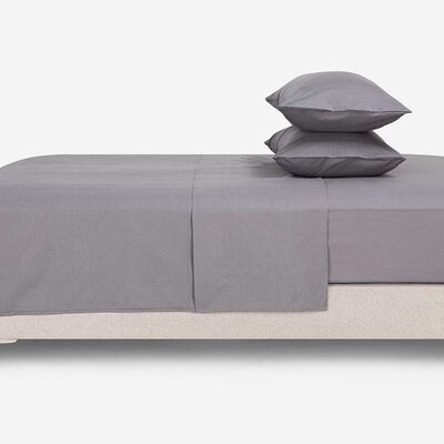 Imagen 2 del producto Juego de Sábanas Rosen 144 Hilos King Polycotton Lisa Grafito