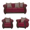 Juego de Living Black Factory Sofia Sof&aacute; 3 Cuerpos + Dos Sillones 1 Cuerpo Burdeo