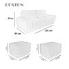 Juego de Living Elegant Detail Boston Sof&aacute; 3 Cuerpos + Dos Sillones 1 Cuerpo Beige