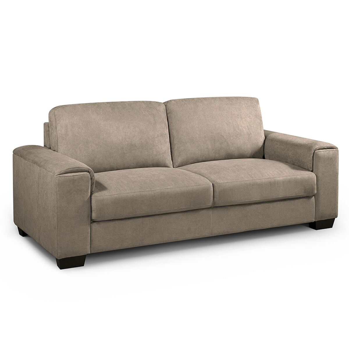 Sofá Tela Rosen Robleda Taupe 3 Cuerpos