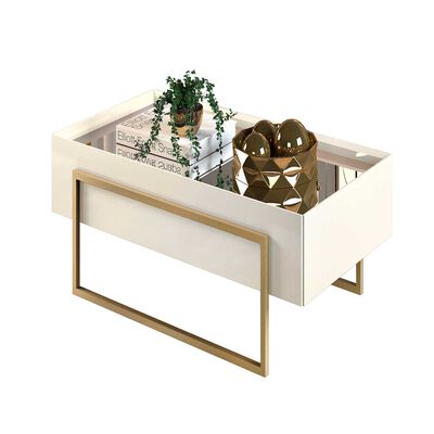 Mesa de Centro Vekkahome Karolann Blanco