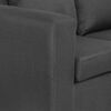 Juego de Living Innovamuebles Marco Sofá 3 Cuerpos + 2 Pouf Gris Oscuro