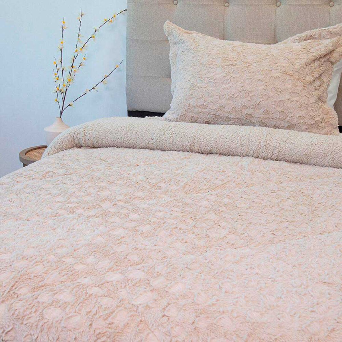 Cubrecama Doral 1,5 Plazas Beige Senses