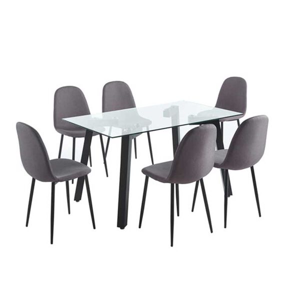 Juego de Comedor Spazzio Jockey 6 Sillas Negro