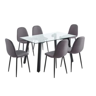Imagen 1 del producto Juego de Comedor Spazzio Jockey 6 Sillas Negro