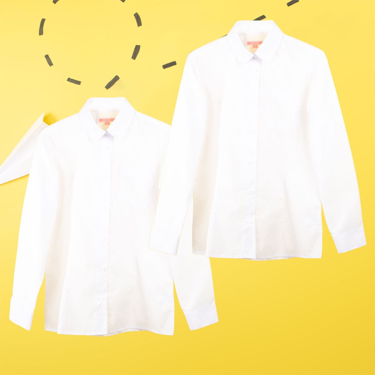 Pack 2 Blusas Escolar Niña Talla 10/12  Crescendo