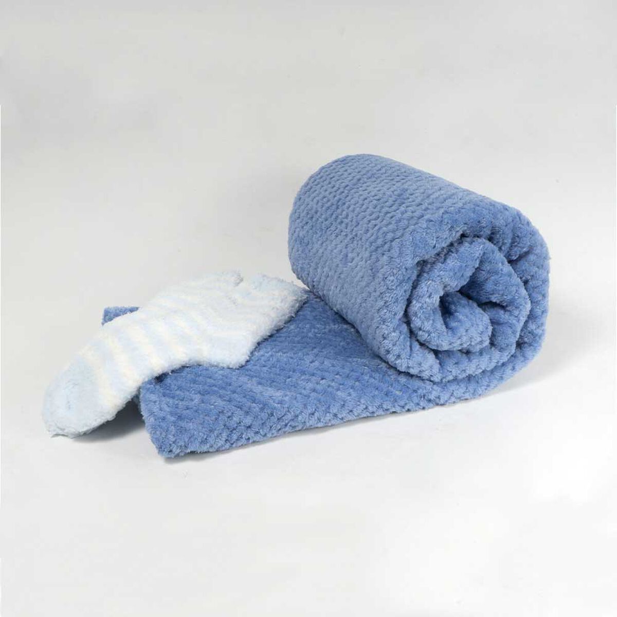 Set Manta Mashini Liso Algodón + Calcetas Lavanda