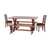 Juego de Comedor Latam Home Sevilla Murcia 2 Sillas + 2 Bancas PU Chocolate