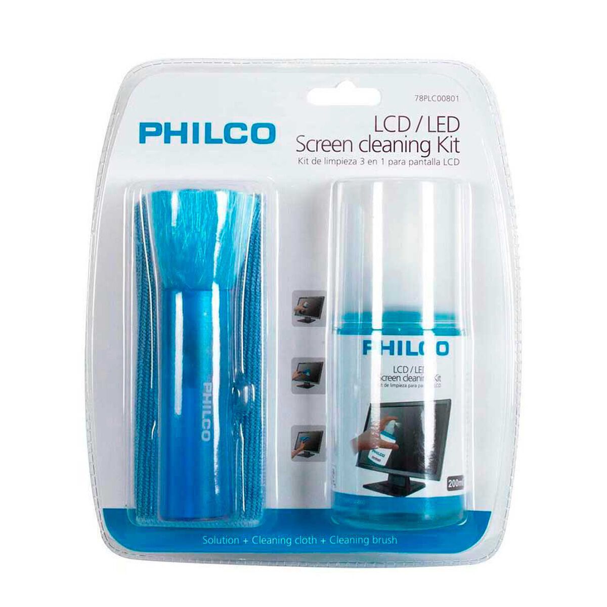 Kit Limpieza para Pantalla LCD Philco 3 en 1