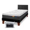 Cama Europea Flex 1,5 Plazas Mallorca + Respaldo + Almohada Royal