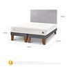 Cama Europea CIC Base Dividida 2 Plazas Cocopedic + Respaldo Ganges