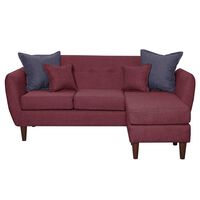 Sofá Seccional Black Factory Huevito 4 Cuerpos Burdeo