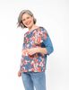 Polera Estampado Frente Lisa Espalda Manga 3/4 Cuello Ovalado Mujer Portman Club