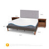 Cama Europea CIC King Alaska + Respaldo + 2 Veladores