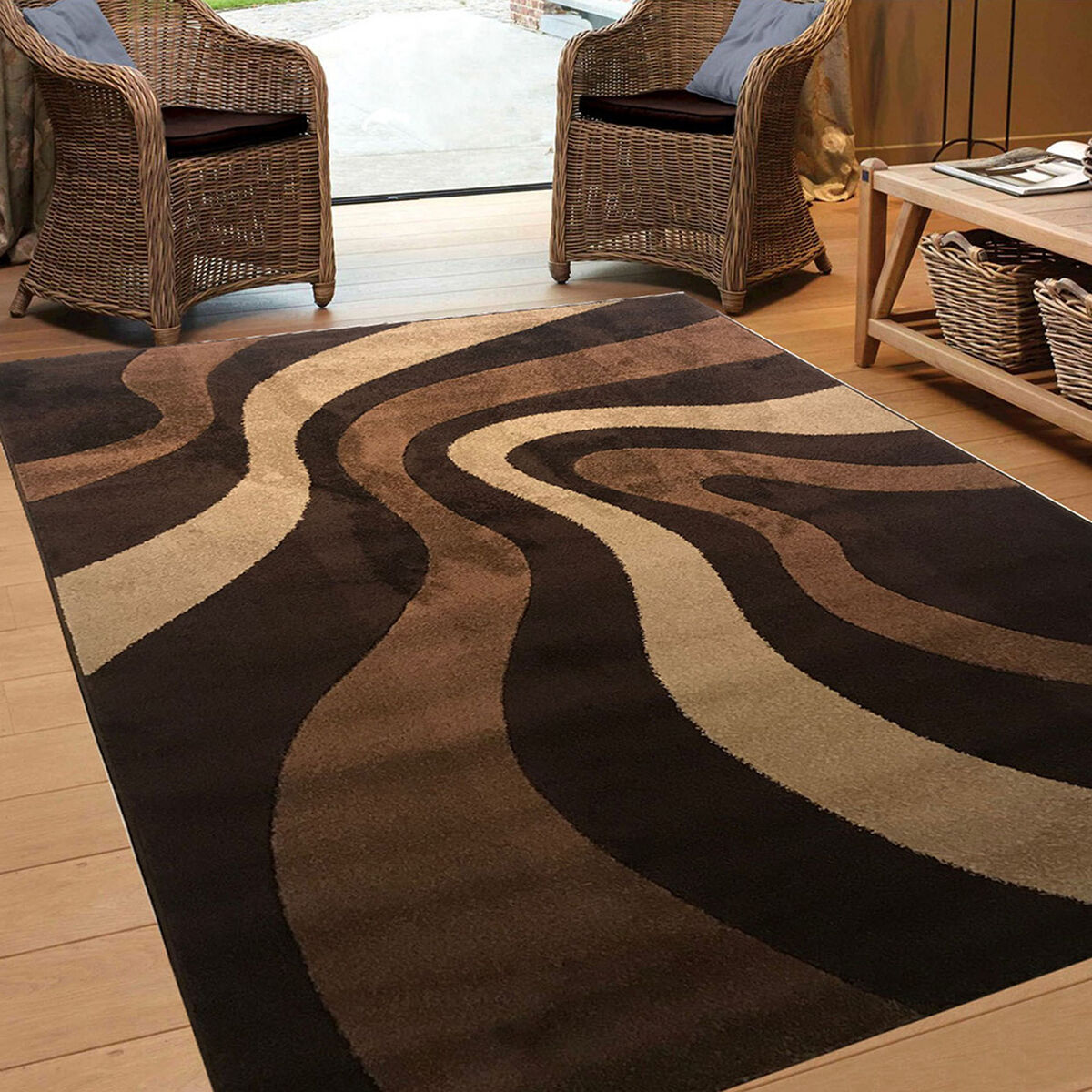 Alfombra Idetex Carved Café 150 x 200 cm