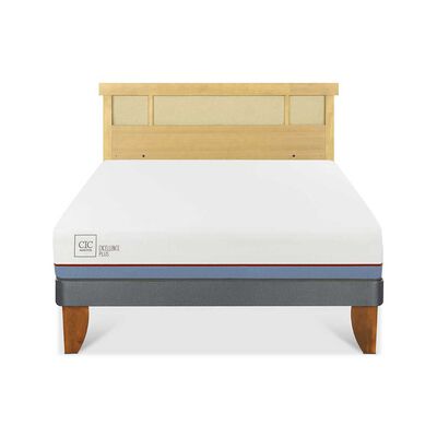 Imagen 1 del producto Cama Europea CIC 2 Plazas Excellence Plus + Respaldo Dublin Mostaza