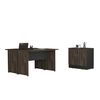 Escritorio Doble + Cajonera Negro TuHome Home Office