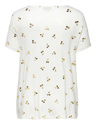 Imagen 2 del producto Polera Estampada Manga Corta Mujer Only Carmakoma Crema, Azul