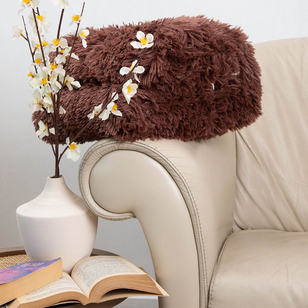 Manta Plush Sherpi Deluxe 127X152 Café
