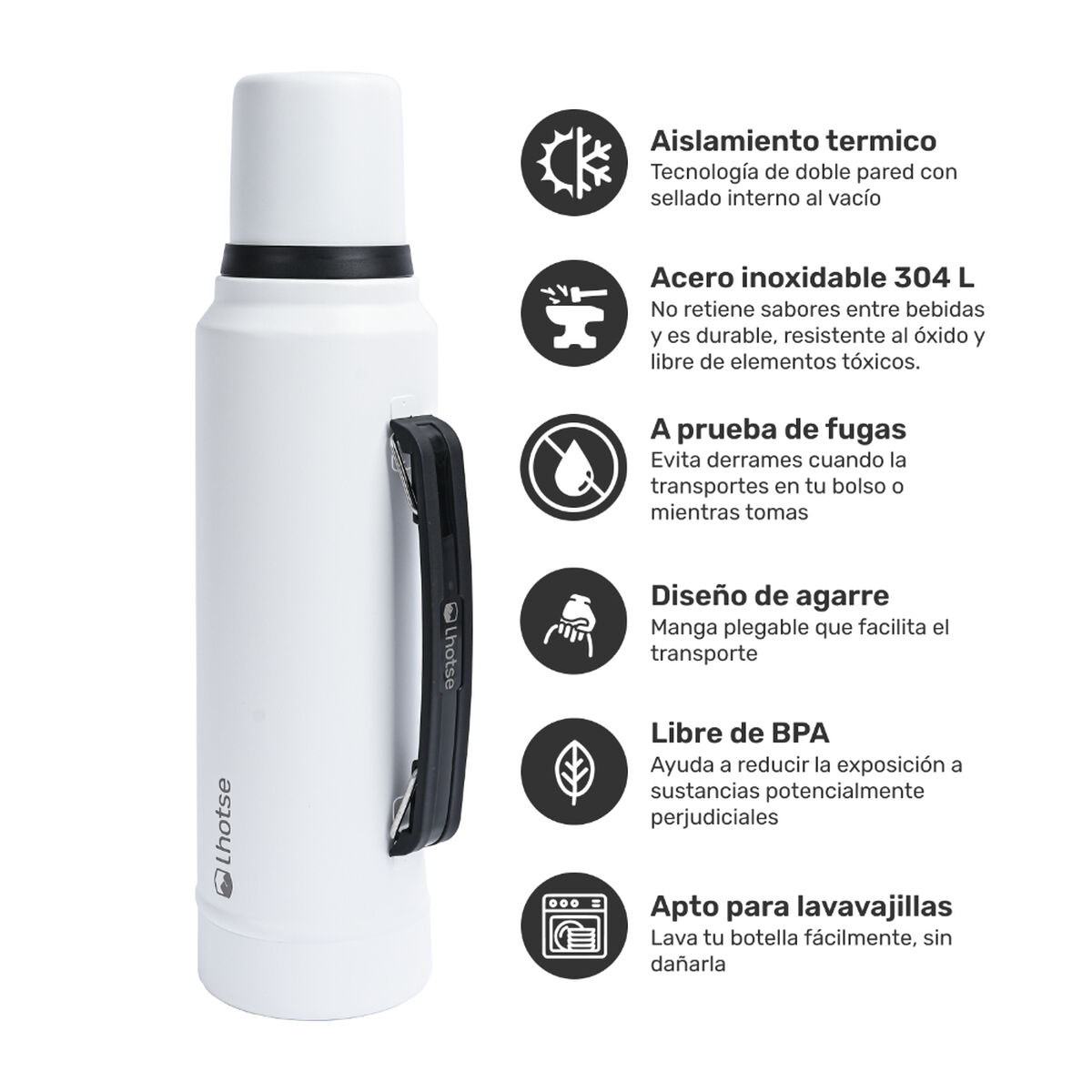 Termo Lhotse Classic Blanco 1,3 Lt